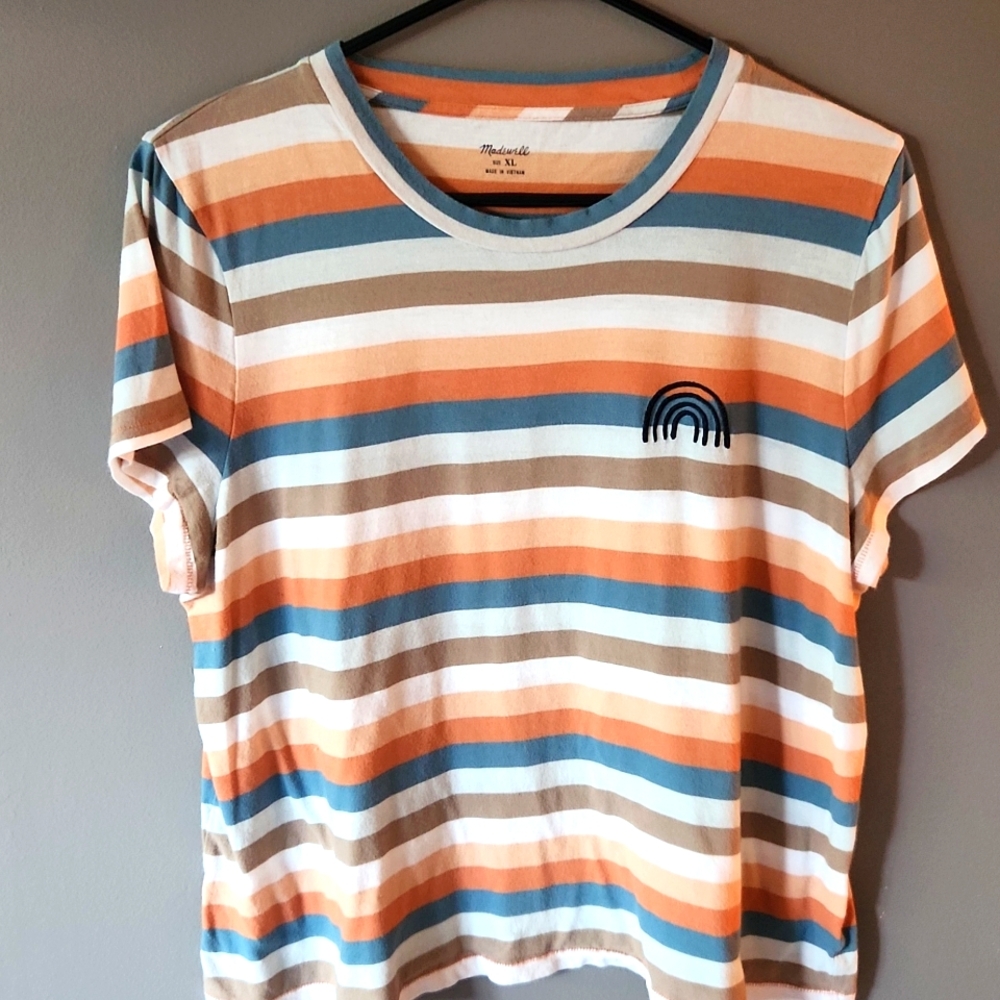 Madewell Multicolor Striped Short Sleeve Tee